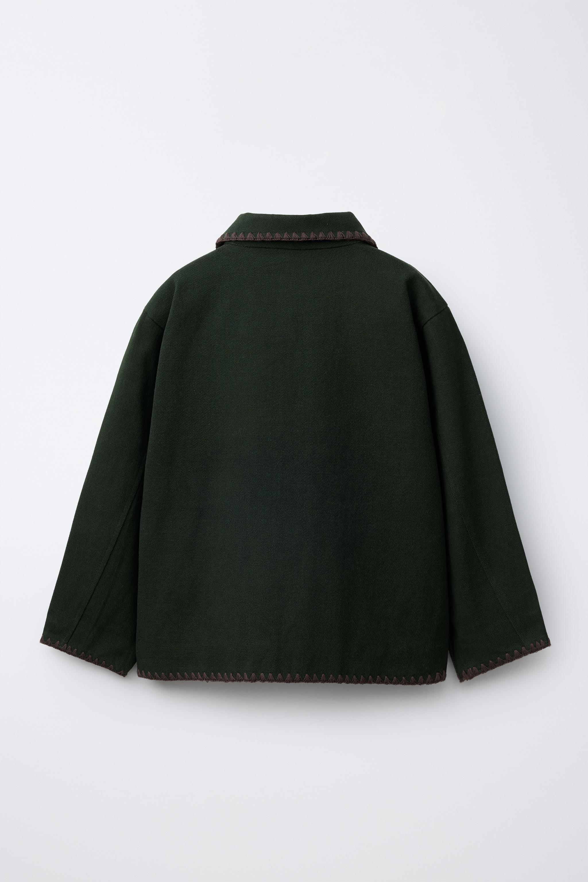 VESTE BRODERIES EN CONTRASTE
